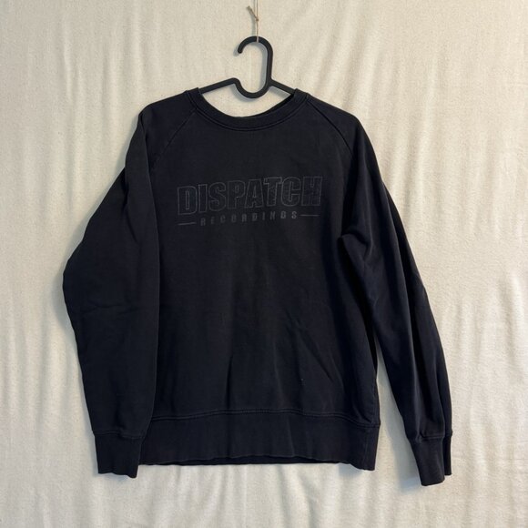 Dispatch Recordings Jumper Mens Large Black Hoodie Sweatshirt Pullover Hip Hop - Picture 1 of 7
